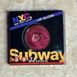 NYC New York Color Lip Gloss Subway Deep Plum Wine Red Shimmer New in Package